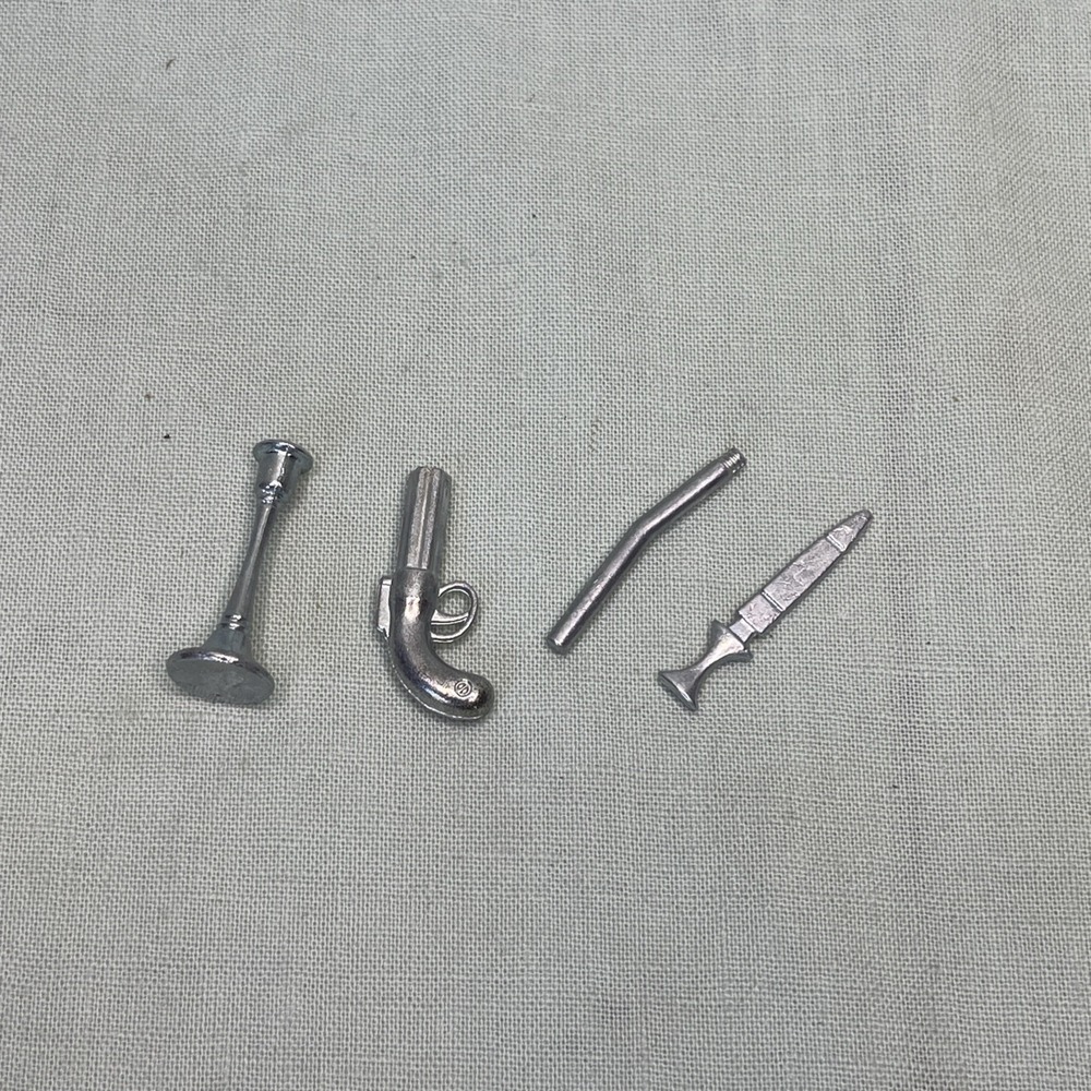 Clue Replacement Weapons Lot Candlestick Knife Revolver Pipe Wrench Game Pieces